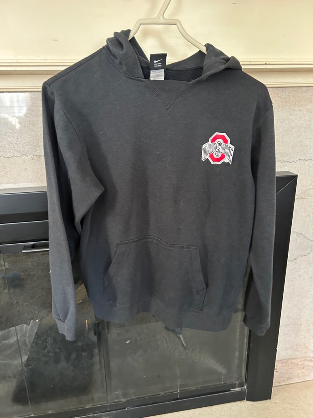 Nike Black Hoodie with Red Ohio State Logo